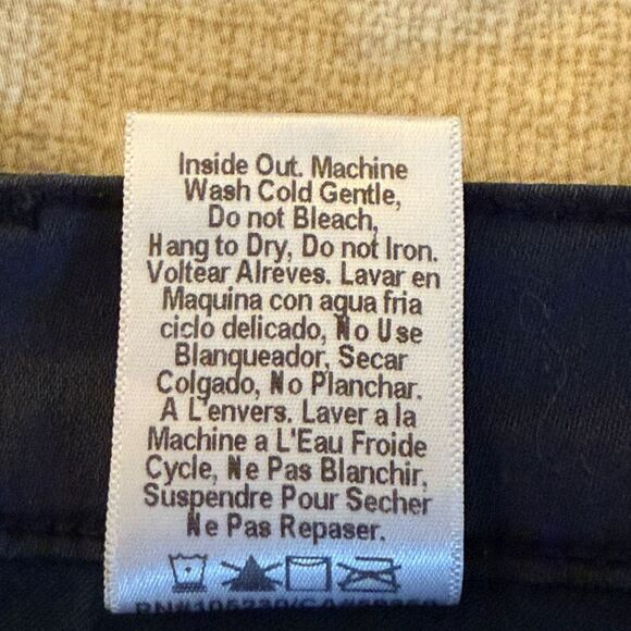 Current/Elliot SoHo Zip Stiletto Blue Waxed Coated Woman’s Jeans. Size 24. - Picture 9 of 9